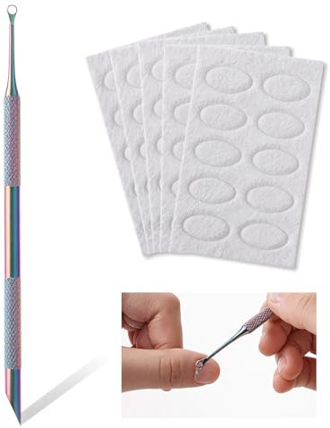 Empujador de cutículas, removedor de cutículas de uñas de doble extremo con 5 tabletas de pulido de arena de uñas, removedor de esmalte de uñas, kit de manicura para pedicura y arte de uñas
