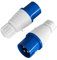 16A 3-PIN Industrial Plug Socket Male Female 2P+Earth Blue Camping Caravan 240V (Male Plug)