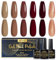 INPING UV Nagellack Nude Braun Gel Set, 6 Farben Brauntöne UV Lack Nagellack Soak Off UV Schönheit Geschenke für Frauen DIY Nail Art Design, 8 ML