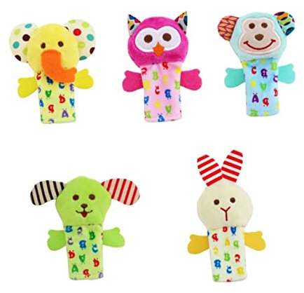 Vaguelly 5stücke Fingerpuppen Für Junge Mädchen Set Mit Tieren Aus Plüsch Für Geschichtenerzählen Und Spielzeug Für Kleinkinder Zu Hause