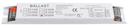 ATGADNXMUW 1Pc T8 220-240V AC 2x58W Reattore elettronico ad Ampia Tensione Lampada Fluorescente Reattori(2x58W)