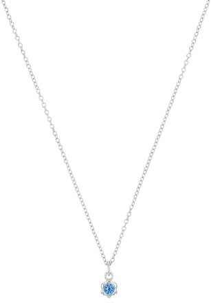 Prinzessin Lillifee Kette mit Anhänger 925 Sterling Silber Mädchen Kinder Halsschmuck, mit Zirkonia synth., 35+3 cm, Silber, Januar, Kommt in Schmuck Geschenk Box, 2038718