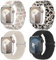 Delidigi 4 Piezas Trenzada Correas Compatibles con Apple Watch 40mm 44mm 46mm 42mm 45mm 41mm 38mm 49mm, Correa de Reemplazo Estirables Elásticos para iWatch Series 10 9 8 7 6 5 4 3 2 1 SE, Ultra 2