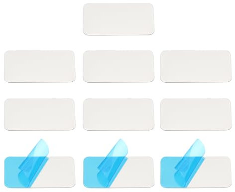 PATIKIL 17mmx30mm Metal Plate for Phone Magnet, 10pcs Rectangular Adhesive Metal Plate Replacement Stickers for Magnetic Car Mount Holder Phone Case Wall, Silver Tone