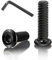 YFLeomry 35 Stück Flachkopfschrauben M8 x 40 mm Schrauben Schwarz Linsenkopfschrauben Edelstahl A2 V2A Innensechskant Flachkopf Vollgewinde M5 Schrauben mit Schraubenschlüssel für Montage Wartung