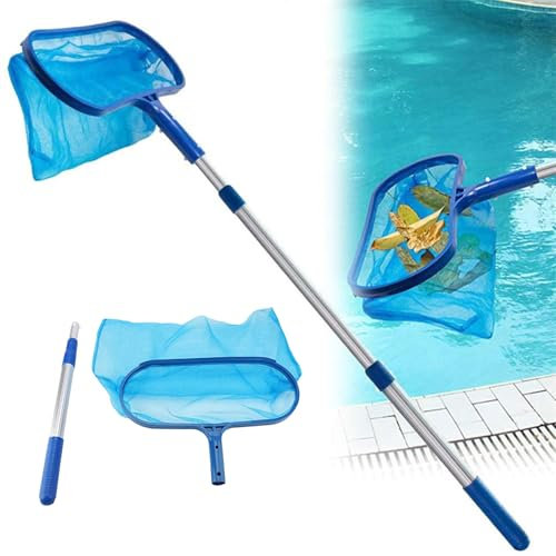 Cutiolly Épuisettes de Surface pour Piscine,Filet de Piscine,Épuisette Piscine avec 100CM Télescopique Réglable,Filets Fond de Piscine,Kit Nettoyage Piscine,pour Nettoyer Piscine,Spa,Source Chaude