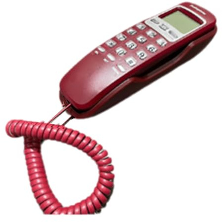 Wupiusa Wall Mounted Corded Telephone Caller ID Display, Wired Landline Phone for Home, Hotel, A