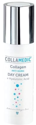 COLLAMEDIC Tagescreme mit Kollagen & Hyaluronsäure gegen Falten, Anti-Aging Gesichtscreme für reife, trockene Haut mit Goji Stammzellen, Peptiden & Ceramiden, 50 ml