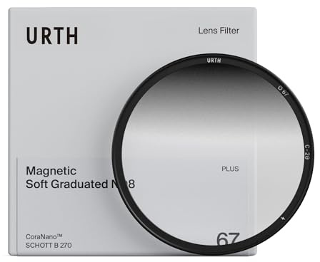 Urth 55mm Magnetic Soft Graduated ND8 Lens Filter (Plus) | 3-Stop, HD Optical Glass 20-Layer Nano-Coated Grad Neutral Density Exposure Balance Camera Filters
