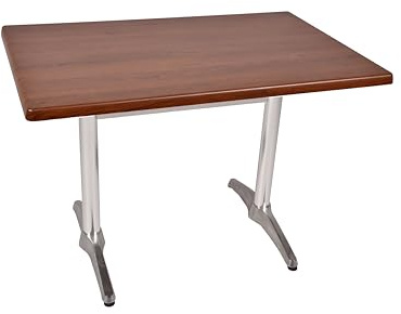 DELUKE Bistrotisch Serna 110x70cm Rechteckig Dunkelbraun Holz | Cafétisch Bartisch Gartentisch Outdoor-Esstisch