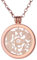 Morella Damen Halskette Rosegold 70 cm Edelstahl mit Amulett und Coin 33 mm Windornament in Schmuckbeutel