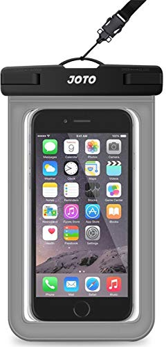 JOTO Waterproof Phone Pouch Cellphone Dry Bag Case for iPhone 15 14 13 12 Pro Max Xs Max XR X 8 7 6S Plus SE, Galaxy S23 S22 S22+ S21 FE up to 7 -Grey