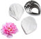 KALAIEN 5 Stück Edelstahl Pfingstrosen Ausstecher 2 Stück Fondant Silikon Form Blütenpaste Pfingstrose Sugarcraft Blume Äderung Form Veiner Blütenblatt Making Tool