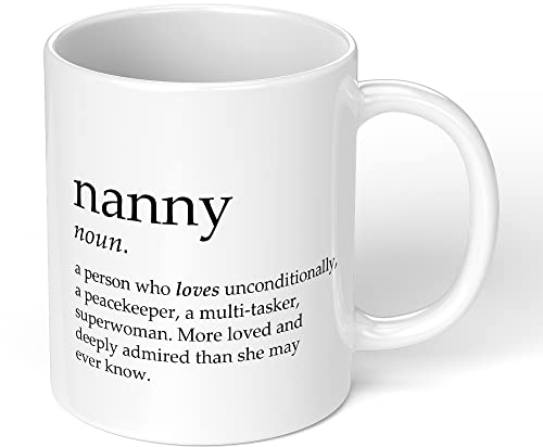 Print Maniacs Mothers Day Mug Christmas Birthday Gift Her Auntie Nanny Grandma Nanna Coffee Tea Gift Mum Noun (Nanny)