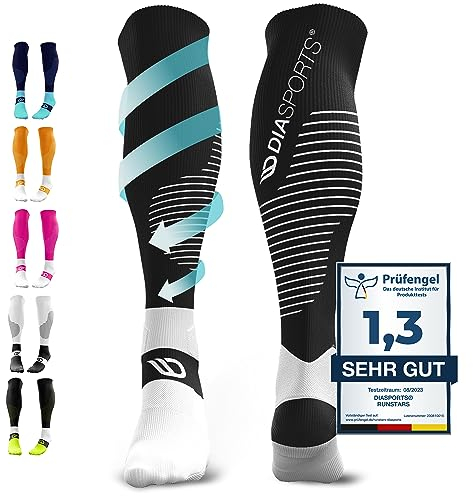 Diasports Kompressionsstrümpfe Herren & Damen - Neue Kompressionssocken mit 3D-Technologie - Stützstrümpfe fürs Laufen - Compression Socks