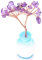 HALUKAKAH Cristal Árbol Mini Tamaño Salud Feng Shui Cuarzo Amatista Auténtico Piedras Preciosas Árbol de la Vida Envuelto a Mano Cobre Ramas de Alambre Ágata Base Cuenco de Canto Bendecido 6cm Alto