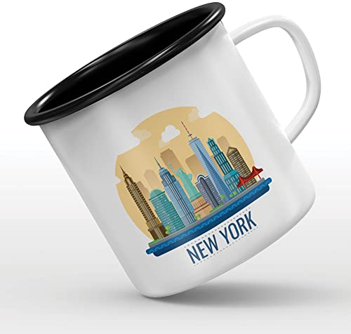 Mygoodprice MUG tasse émaillée au motif New York City 2