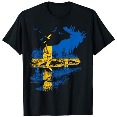 SCHWEDEN FAHNE FLAGGE ELCH LÄN SCHWEDEN T-Shirt
