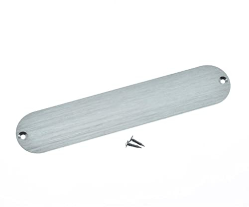 Dopro Placa de control en blanco estándar de 32 mm de ancho sin agujero Placa de control de tele anodizado de aluminio para Fender Telecaster Silver
