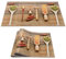 Platzset Tischset abwaschbar PVC Platzdeckchen rutschfest Tischuntersetzer Hitzebeständig Esstisch Deko für drinnen & draußen 30x45cm Hülsenfrüchte 2-er Set