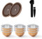Vertuo Lot de 2 disques de capsules réutilisables + capsules vides rechargeables Vertuoline 80 + 150 + 230 ml chacun 3 pièces pour café Vertuoline, bouchons de capsules BENFUCHEN en silicone de