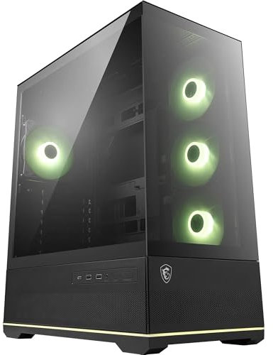 MSI MAG PANO 110R PZ - Case Mid-Tower Gaming PC - Supporta GPU fino a 400 mm di lunghezza, filtri antipolvere rimovibili, USB 20Gbps (Type-C), Back-connect ATX & Micro-ATX Supporto scheda madre