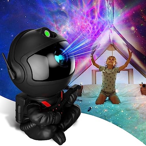 Projecteur de galaxie astronaute, projecteur d'étoiles, veilleuse pour enfants, lampe de plafond nébuleuse LED, décoration de chambre, avec minuterie et télécommande, cadeau d'anniversaire