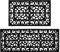 JVL Lexi Wrought Iron Effect Rubber Door Mat and Patio Mat Set