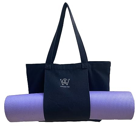Wivmypog Yogamatten Tasche, Leicht zu Tragen Yogamatte Tasche, Gym Segeltuch Tragetasche Yogatasche, Schultertasche, Yoga Tasche für Matte für Frauen Reisen Büro