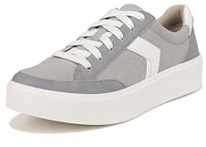 Dr. Scholl's Womens Madison Lace Platform Lace Up Sneaker Grey/White 8.5 M
