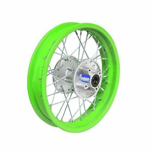 Stahl Felge 14 Zoll hinten Grün für 12 mm Achse Dirt Bike Pit Bike