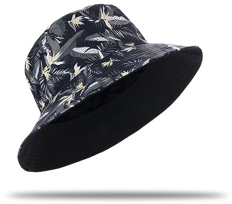 Oversize XXL Bucket Hat Reversible Extra Large Sun Hat Big Head Wide Brim Fishing Hat for Men Women Black-Dark Blue