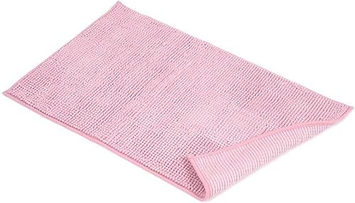 Riad Arredo Tappeto Bagno Morbido in Microfibra Assorbente Antiscivolo - Tappetini Scendi Doccia Asciugaveloce Pratico Varie Misure (50 x 80 cm, Rosa)