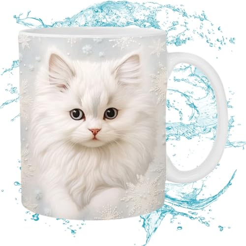 Povanjer Tazas De Café para Gatos | Taza De Té De Cerámica Colorida | Tazas De Gato para Amantes De Los Gatos Tazas Divertidas De Gato Neg-ro para Hermanas Amigas para Dormitorios