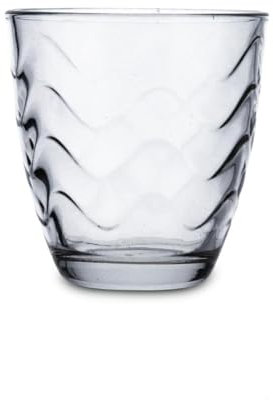 Quid Waves Set 6 Vasos Bajos Vidrio 26cl Sodo Apto Frigorífico No Apto Microondas Ecológico