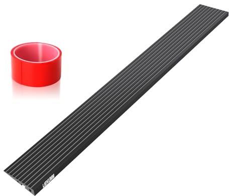 LIEKUMM 2 cm Rise Threshold Ramp, 800 kg Load Capacity PVC Portable Ramps for Wheelchairs, Indoor & Outdoor Curb Ramp, Ramps for Mobility Scooter, Electric Wheelchair, Garage, Step, Motorbike, Black