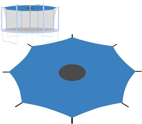 Trampolin-e Baldachin, Trampolin-e Schattenabdeckung, Regen- und Sonnenschutz, Baldachin, Trampolin-e Te-nt Sonnenschutz für 6 Stange/8 Stange/12 Stangen, Trampolin-e-Zubehör für 1,8 m/2,4 m/3,0 m/3,7