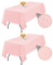 2-Pack Rosa Rechteck Tischdecke 153x260cm, Geeignet für 1,8m Tisch wasserdichte Fleckenbeständige Waschbare Stoff Polyester Faltenfreie Tischdecke für Hochzeitsfeier Geburtstag Buffet Camping