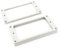 Vintage Forge Humbucker-Tonabnehmer-Montagering-Set (Brücke und Hals) mit flachem Boden, kompatibel mit Gibson Les Paul SG Gitarren HR2020F-WHT, Weiß