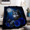 KAIDAARTLH Wolfmotiv Kuscheldecke für Kinder, Süße Tiermotiv Weich Bequem Kunstfell Decke, Kuscheldecken für Couch Bett (130x150cm, Wolf-1)
