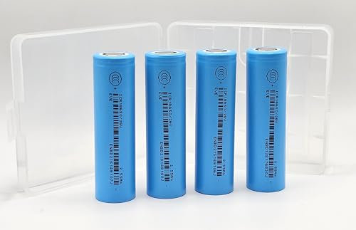 4x EVE ICR18650 26V - 2600mAh - 7.5A - 3.7V Li-Ion 18650 Battery.Only suitable for vapes up to 32W per cell.Ideal for power storage. Flat top. New, 2024 - CEE version cells. Storage Box Included!