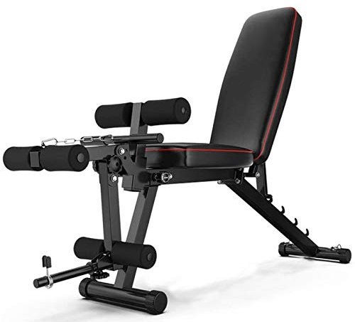 Verstellbare Hantelbank mit Curl-Aufsatz, für das Training zu Hause im Fitnessstudio, Gewichtheben, Sit-Up-Bauchbank, Schrägbank, Flache Absenkbank, Mehrzweck-Trainingsbank