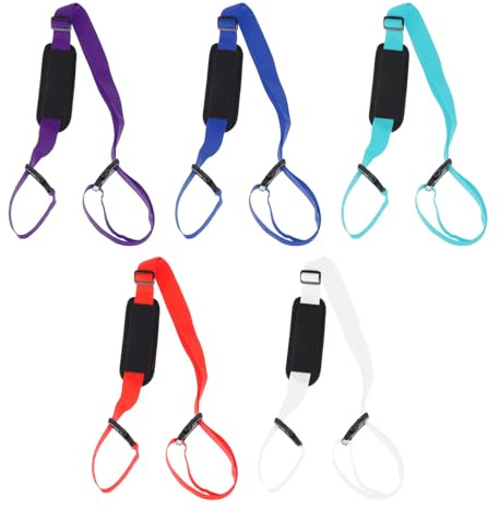 PATIKIL 5Pcs Correas Ajustables para Sillas de Playa para Playa Multicolor | con Hombreras, Camping Mochilero Picnics Bicicletas Plegables, Correas para Sillas de Playa