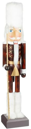 BargainsMania Light Up Nutcracker - Dark - Create A Christmassey Feeling In Your Home With This Light Up Nutcracker - Part Of The Perfect Light Trend - Size: 50cm