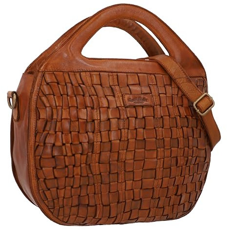 Gusti Umhängetasche Leder - Alvon Handtasche Ledertasche Vintage Damen Braun Leder