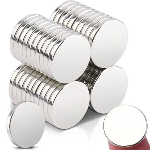 45 Stück Magnete Stark 15x2mm Neodym Magnete Extra Stark Magnete Klein Rund Mini Magnete für Magnettafel, Kühlschrank, Whiteboard, Fotos,Büro, Pinnwand