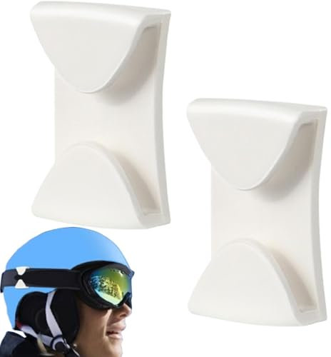 Generisch Skihelm Klemme, Brillengürtelclips, 2 Stück Anti-Drop Brillenclips, mit Seitenschienen, Gürtelschnallen, Verhindert Verrutschen und Riemenausrichtung mit Brillen Clip