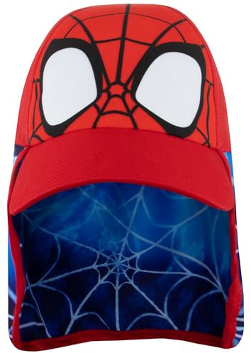 Marvel Mütze Jungen | Spiderman Kinder Cap | Spidey Und Seine Freunde Baseball Cap Jungen | Sommer Sonnenhut Kinder | Spiderman Merchandise | One Size | Rot