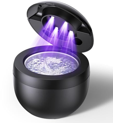 opilea Appareil de nettoyage à ultrasons, 45 kHz, 4 modes de nettoyage ultrasonique pour prothèses dentaires, rétention, aligneurs, prothèses, tête de brosse à dents, bijoux