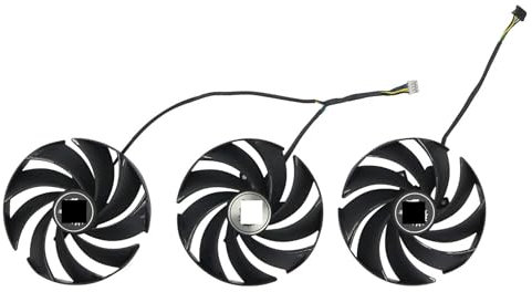 BDAKQJV Carte Graphique for RTX 4080 4090 Gaming X Trio Ventilateur de Carte vidéo 95MM PLD10020B12H RTX4080 RTX4090 Carte Graphique de Remplacement GPU(Fan - 3PCS)